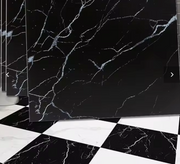 Plaques Murales Adhésives Marbre Noir – 30x30 cm (Lot de 10 – Couvre 0,9 m²)